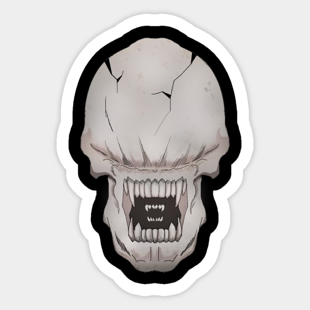 Xeno Skull Sticker by voidofimpulse